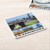 zES022 i love BARCELONA, Spain, Europe, Kartonnen Onderzetters (Schuin)