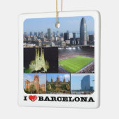 zES022 is verliefd op BARCELONA, Spanje, Europa, k Keramisch Ornament (Links)
