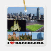 zES022 is verliefd op BARCELONA, Spanje, Europa, k Keramisch Ornament (Voorkant)