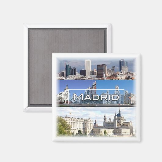 zES023 MADRID - Spanje - Fridge Magneet (Voorkant / Achterkant)