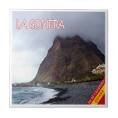 zES024 LA GOMERA, Strand, Spanje, Tegeltje (Voorkant)