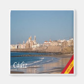 zES028 CADIZ panorama Spanje, Fridge Magneet (Voorkant)