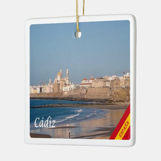 zES028 CADIZ panorama Spanje, Keramisch Ornament (Links)
