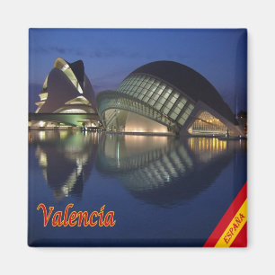 zES030 VALENCIA Panorama Spanje - Fridge Magneet