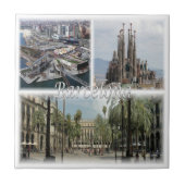 zES031 BARCELONA Spanje Tegeltje (Voorkant)