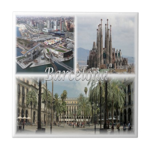 zES031 BARCELONA Spanje Tegeltje (Voorkant)