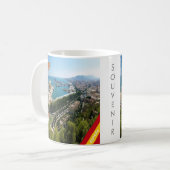 zES032 panorama van MALAGA, Spanje, Europa, koffie Koffiemok (Voorkant links)