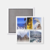 zES036 TENERIFE Canarische Eilanden Spanje, Fridge Magneet (Voorkant / Achterkant)