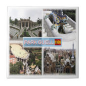 zES037 PARK GUELL BARCELONA Tegeltje (Voorkant)