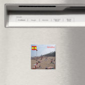zES040 BARCELONA, Beach, Spanje, Fridge Magneet (Insitu (Vaatwasser))