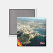 zES043 EIVISSA Panorama Spanje, Fridge Magneet (Voorkant / Achterkant)