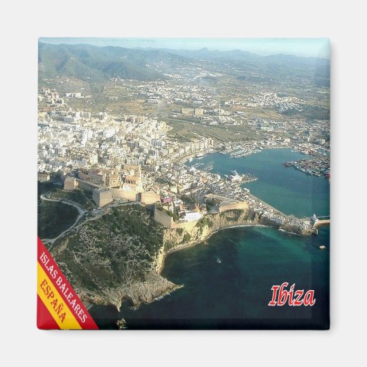zES043 EIVISSA Panorama Spanje, Fridge Magneet (Voorkant)