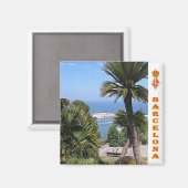 zES044 BARCELONA Panorama Spanje, Fridge Magneet (Voorkant / Achterkant)