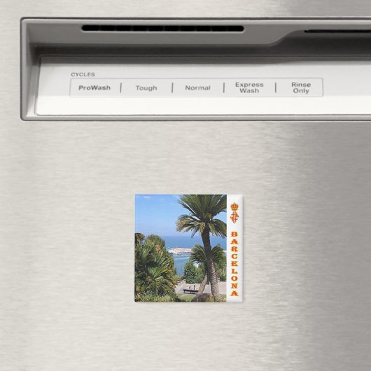 zES044 BARCELONA Panorama Spanje, Fridge Magneet (Insitu (Vaatwasser))