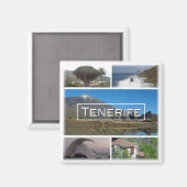 zES045 TENERIFE, Canarische Eilanden, Spanje, Frid Magneet (Voorkant / Achterkant)