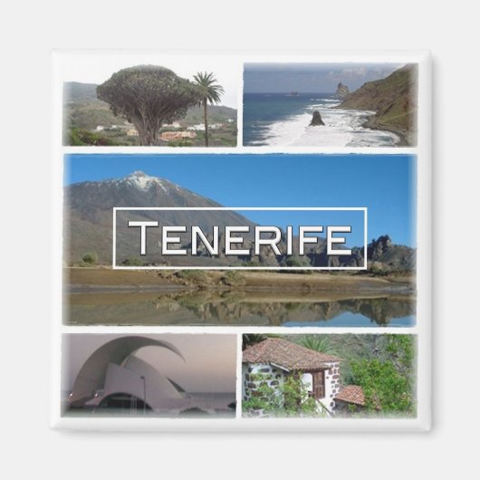 zES045 TENERIFE, Canarische Eilanden, Spanje, Frid Magneet (Voorkant)
