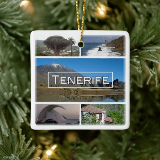 zES045 TENERIFE, Canarische Eilanden, Spanje, Keramisch Ornament (Boom)