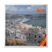 zES054 EIVISSA Old Town Harbor, Spanje, Tegeltje (Voorkant)