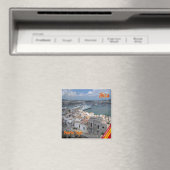 zES054 EIVISSA Old Town Harbour, Spanje, Fridge Magneet (Insitu (Vaatwasser))