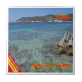 zES056 EIVISSA Strand van het zout, Spanje, Tegeltje (Voorkant)
