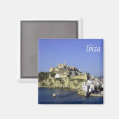 zES060 EIVISSA panorama, Balearen Spanje, Fridge Magneet (Voorkant / Achterkant)