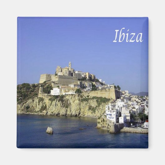 zES060 EIVISSA panorama, Balearen Spanje, Fridge Magneet (Voorkant)