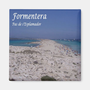 zES064 FORMENTERA panorama, Balearen Spanje, Fridg Magneet