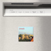 zES072 GRANADA panorama Spanje, Fridge Magneet (Insitu (Vaatwasser))