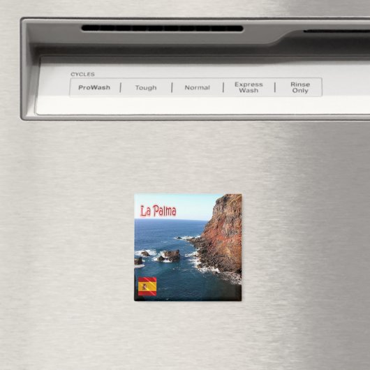 zES075 LA PALMA panorama, Spanje, Fridge Magneet (Insitu (Vaatwasser))
