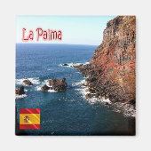 zES075 LA PALMA panorama, Spanje, Fridge Magneet (Voorkant)
