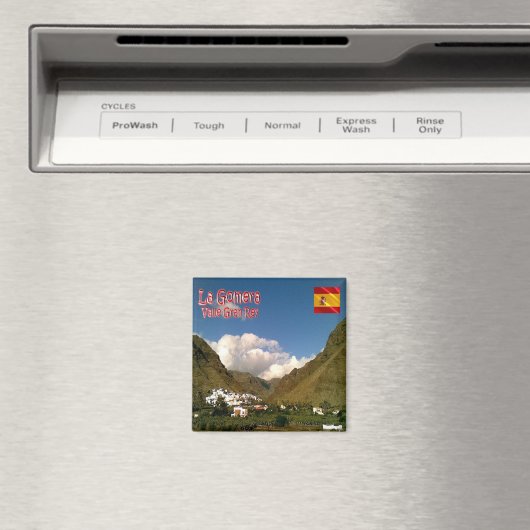 zES078 LA GOMERA VALLE GRAN REY, Spanje, Fridge Magneet (Insitu (Vaatwasser))