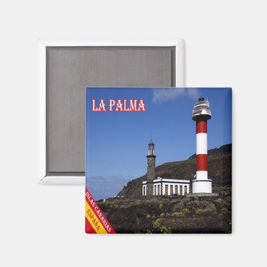 zES080 LA PALMA, LIGHTHOUSE, Spanje, Fridge Magneet (Voorkant / Achterkant)