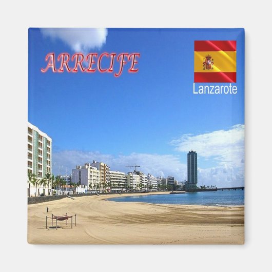 zES086 LANZAROTE, ARRECIFE, Spanje, Fridge Magneet (Voorkant)