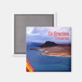 zES089 LANZAROTE, LA GRACIOSA, Spanje, Fridge Magneet (Voorkant / Achterkant)