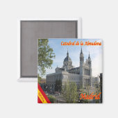 zES090 MADRID, CATHEDRAL AMLMUDENA, Spanje, Fridge Magneet (Voorkant / Achterkant)