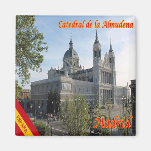 zES090 MADRID, CATHEDRAL AMLMUDENA, Spanje, Fridge Magneet