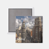 zES091 MADRID City, Spanje, Fridge Magneet (Voorkant / Achterkant)