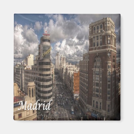 zES091 MADRID City, Spanje, Fridge Magneet (Voorkant)