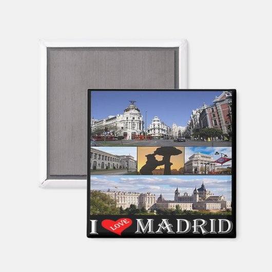 zES092 MADRID, IK HOEF, Spanje, Fridge Magneet (Voorkant / Achterkant)