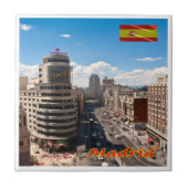 zES094 MADRID, AVENUE DOWNTOWN, Spanje, Tegeltje (Voorkant)