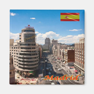 zES094 MADRID, DOWNTOWN AVENUE, Spanje, Fridge Magneet
