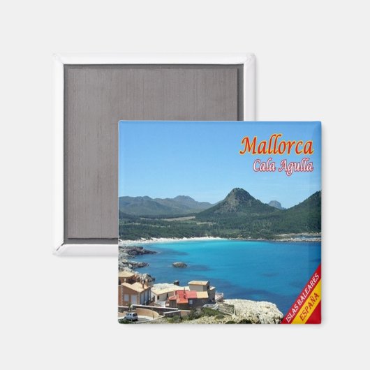 zES096 MALLORCA, CALA AGULLA, Spanje, Fridge Magneet (Voorkant / Achterkant)