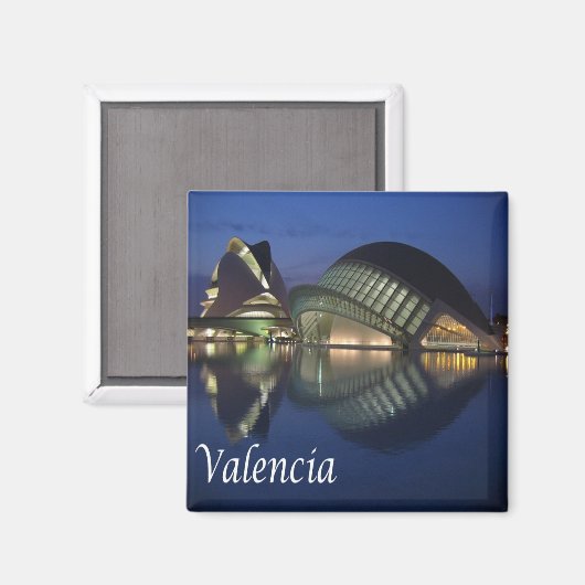 zES100 VALENCIA panorama, Spanje, Fridge Magneet (Voorkant / Achterkant)