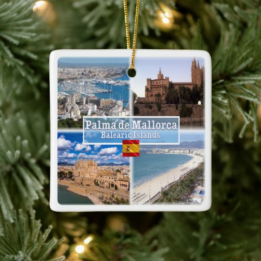 zES107 MALLORCA PALMA, Balearen, Keramisch Ornament (Boom)