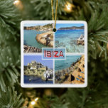 zES109, oude stad IBIZA, CALA TARIDA, SES SALINAS, Keramisch Ornament<br><div class="desc">Hier vind je het souvenir van je vakantie. Deze categorie omvat sovenirs van vele plaatsen in Spanje - Balearen - Ibiza - Cala Tarida - Ses Salinas - Old Town - Cala d'Hort. (zES109, oude stad IBIZA, CALA TARIDA, SES SALINAS, keramische sieraad). Verbazingwekkende vrienden en familieleden met de unieke souvenirs...</div>