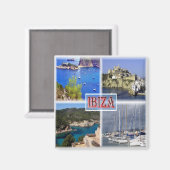 zES113 IBIZA, Old Town, San Miquel, Santa Eularia, Magneet (Voorkant / Achterkant)