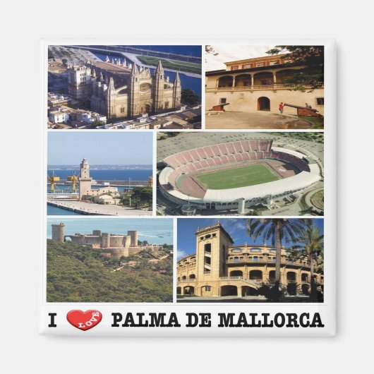 zES117 PALMA DE MALLORCA panorama, Fridge Magneet (Voorkant)