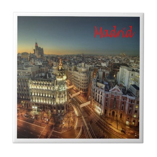 zES118 MADRID City, Spanje, Europa, Tegeltje (Voorkant)