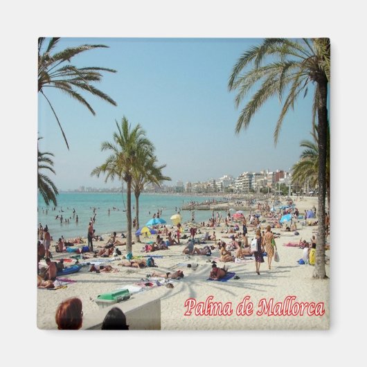 zES122 PALMA DE MALLORCA, Beach, Spanje, Fridge Magneet (Voorkant)