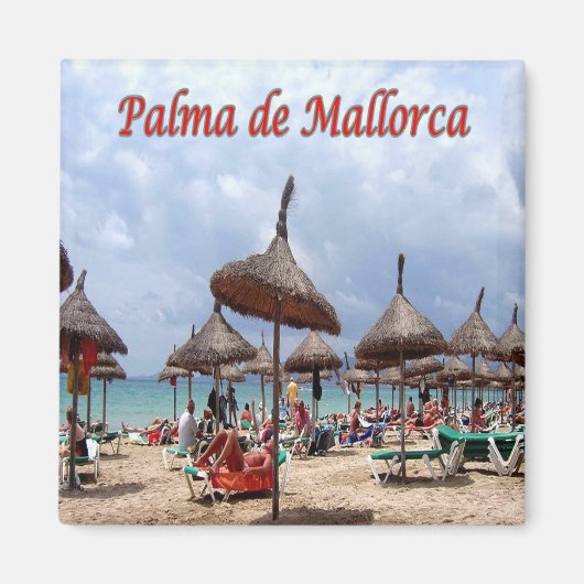 zES128 PALMA DE MALLORCA, Beach, Fridge Magneet (Voorkant)